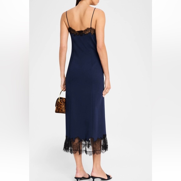 STAUD Nadia Lace Trimmed Midi Dress - Picture 2 of 7